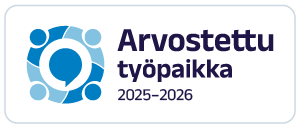 Arvostettu työpaikka-sertifikaatti. 
